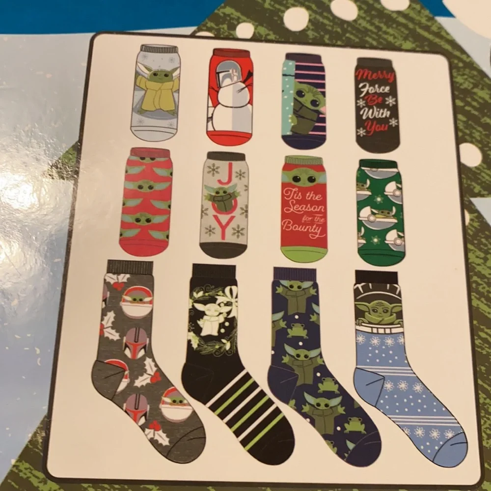 💚The Mandalorian Star‎ Wars The Child Baby Yoda Grogu 12 Days of Socks Advent💚